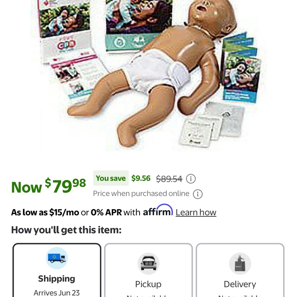 AHA Infant CPR Anytime Kit - English/Spanish